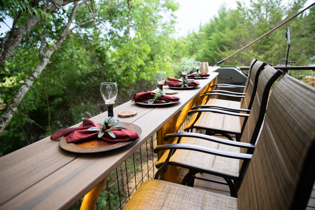 sanctuary treehouse resort tree fort outdoor bar