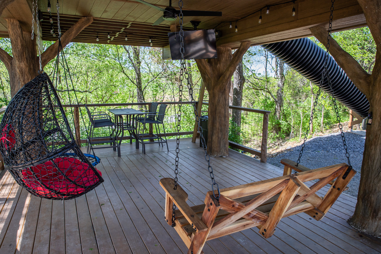 sanctuary treehouse resort outdoor deck
