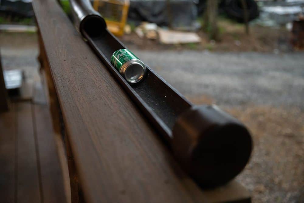 drink chute at a treehouse in the Smoky Mountains