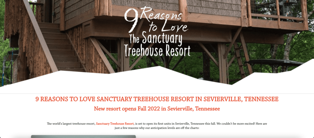 visit sevierville sanctuary treehouse resort 