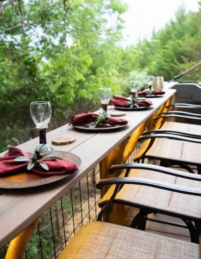 outdoor bar area sanctuary treehouse