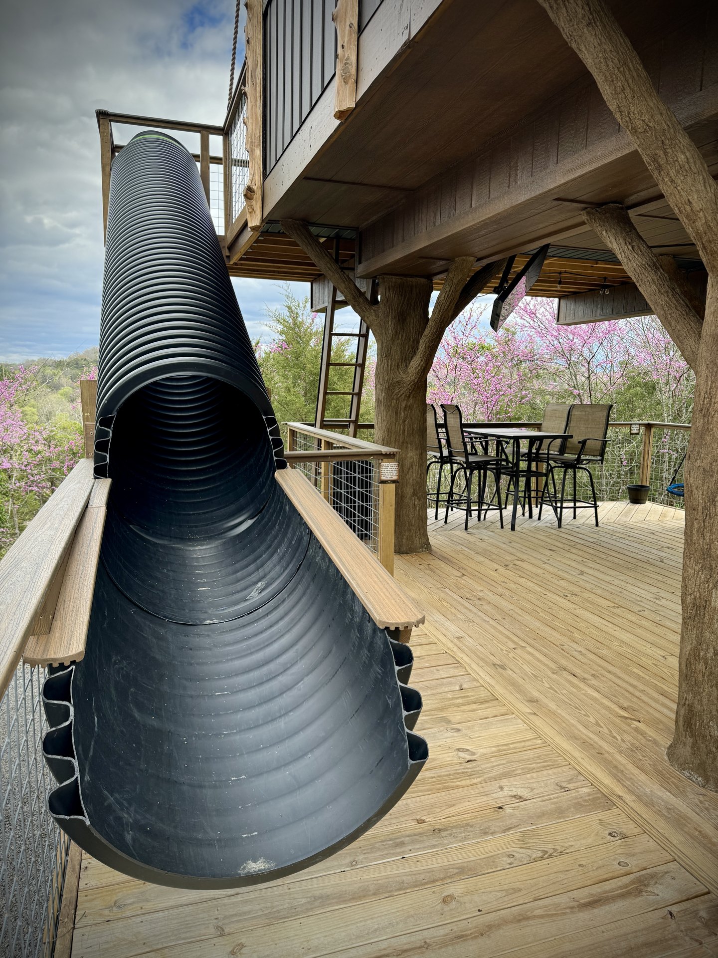 20-Foot Slides at Sanctuary Treehouse Resort